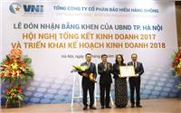 Bảo hiểm Hàng không (VNI) đón nhận Bằng khen của UBND TP.Hà Nội và Hội nghị tổng kết hoạt động kinh doanh năm 2017, triển khai kế hoạch kinh doanh 2018